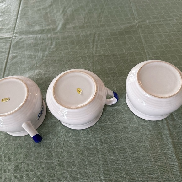 Vintage Soup & Cracker Bowl Mugs Coffee Tea Set Of 3 - Picture 2 of 8